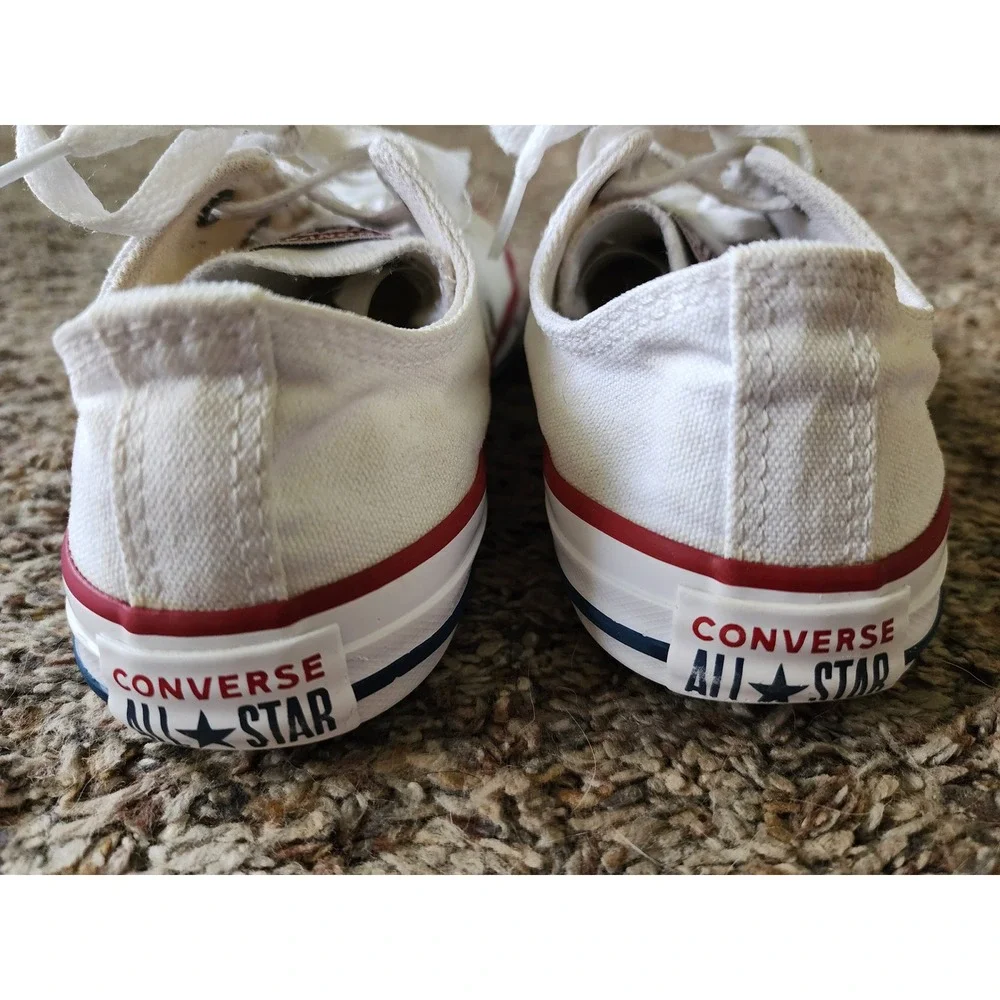 Converse Kids Chuck Taylor All Star Low Top White Canvas Size 2.5 3J235